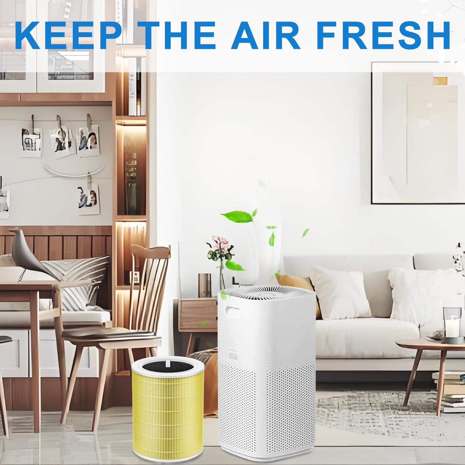 Replacement Air Filter Compatible With LEVOIT Core 600S-RF AIR Purifier,H13 True HEPA 3-in-1(1Pack,Yellow)