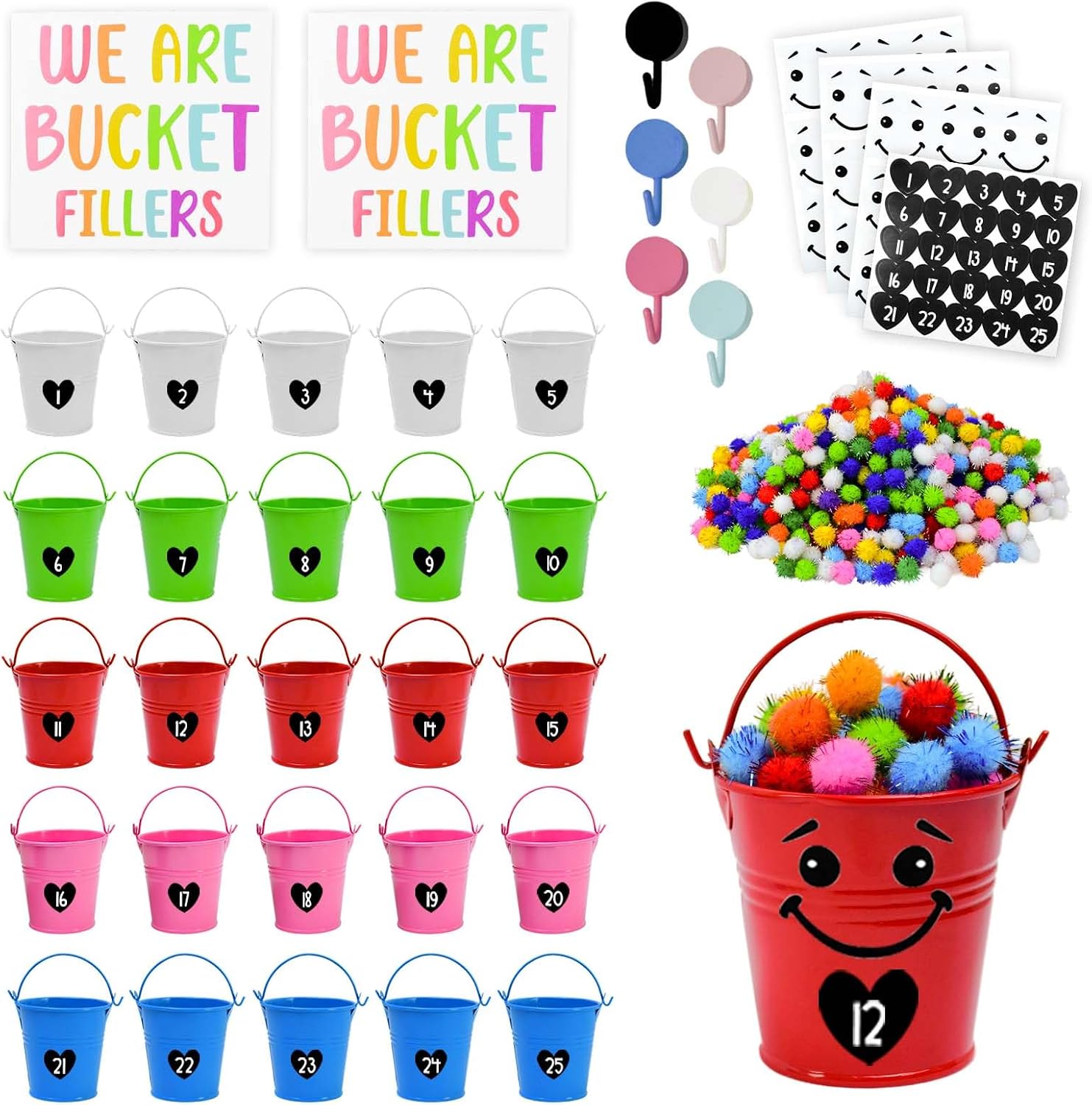 25 Sets Classroom Management Tools Mini Reward Bucket Filler Activities Have You Filled a Bucket Today Positive Behavior Reward Jars Teacher Essentials Preschool Elementary Classroom Must Haves