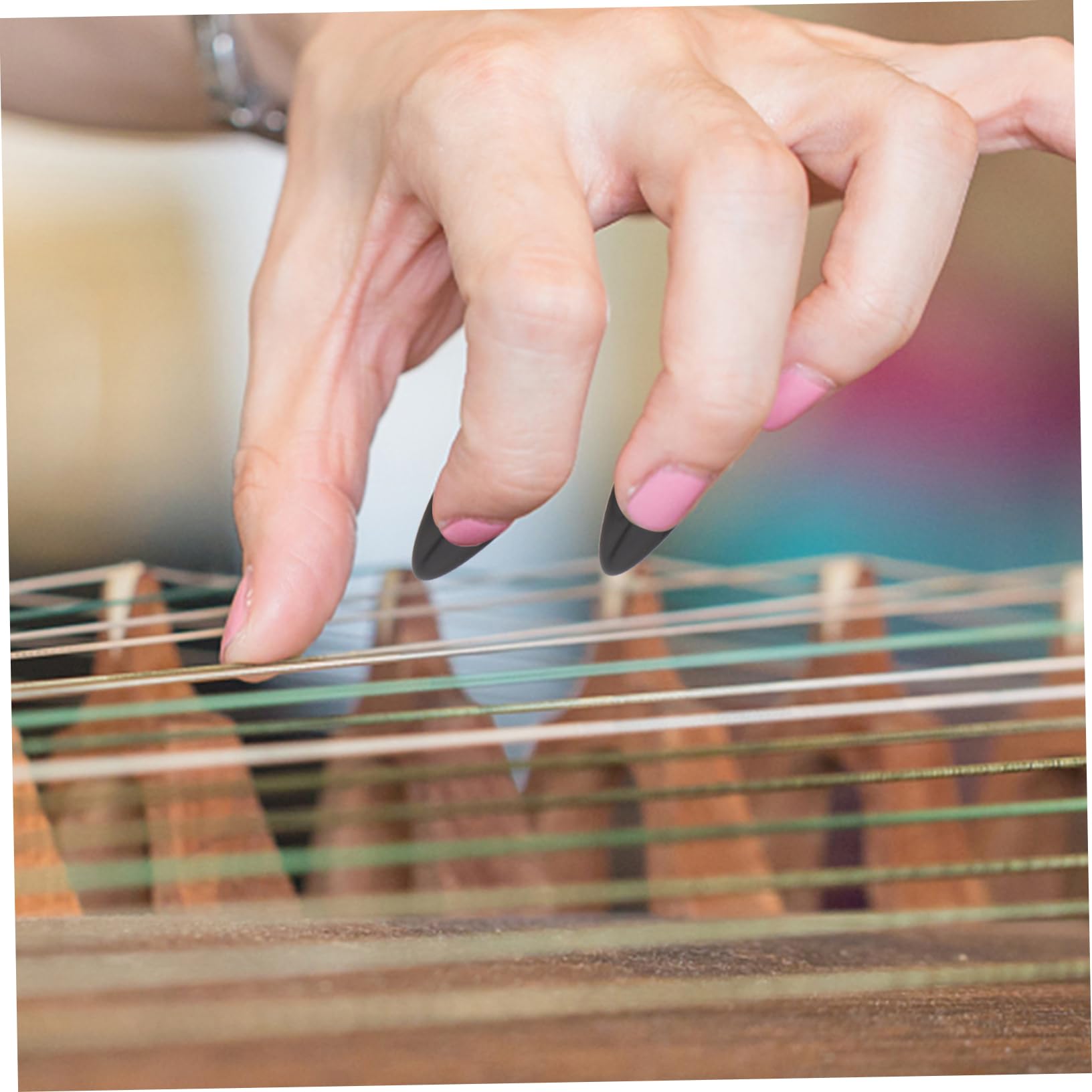 Holibanna 8Pcs Finger Picks for Adults Horn Performance Nails Comfortable Fit for Beginners Professionals Essential Accessories for Music