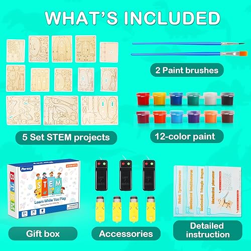 Miniatura 7 de Poraxy Juguetes de dinosaurio, kits STEM 4 en 1 para niños de 8 a 10 años, juguetes para edades de 8 a 13 años, proyectos de construcción de ciencia