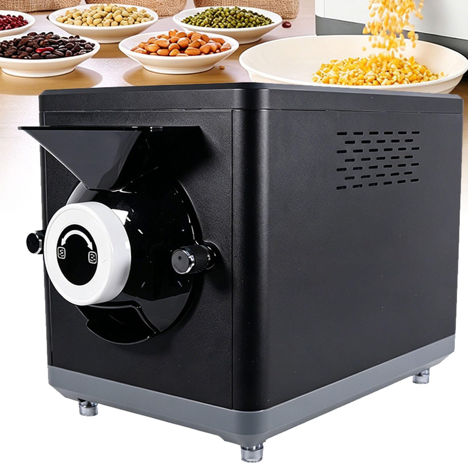 SHENGSHIYU 1600W Electric Coffee Roaster Machine,1.5kg Coffee Roasters for Home Use,Perfect for Baking Coffee,Chestnuts and Grains,Precise Temperature Control 100℃-250℃ Black