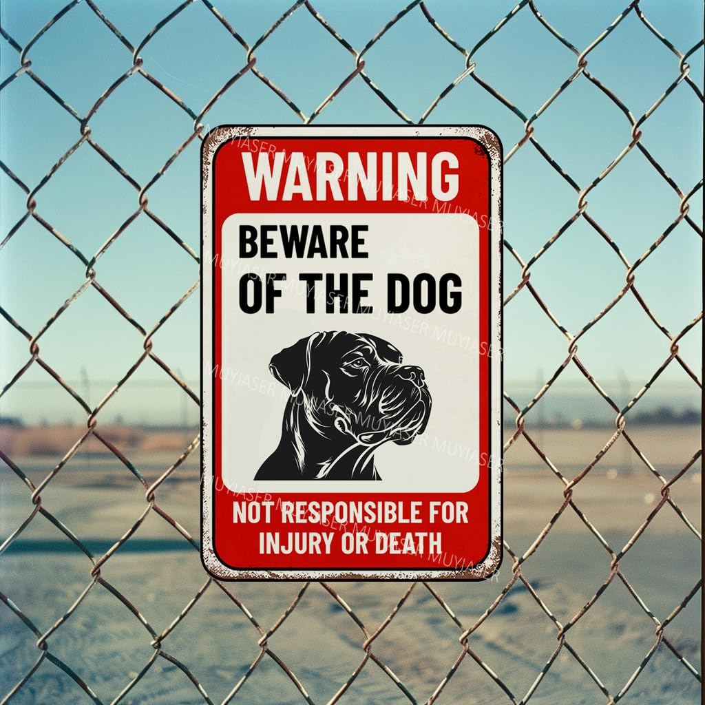 Señal De Advertencia 'Cuidado Con El Perro' En Aluminio, Bilingüe Español-inglés, 8x12 Pulgadas – Resistente Para Exterior