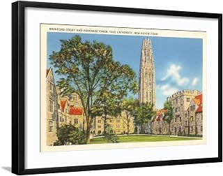 ART.COM Wall Art Print Yale University, New Haven, Connecticut on Black Frame, 29" x 21"