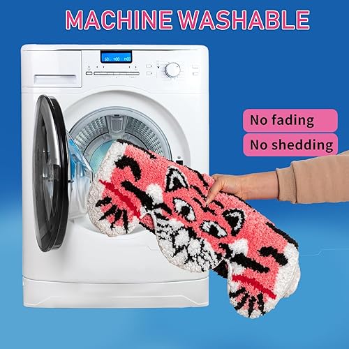 Miniatura 6 de Seek4comfortable Alfombra de baño de tigre, bonita alfombra antideslizante con forma de tigre, alfombra absorbente para baño, decoración de baño