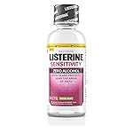 Listerine Sensitivity Mouthwash, 24-HR Tooth Sensitivity Relief & Protection, Alcohol-Free Formula in Fresh Mint Flavor, TSA Compliant Travel-Sized Bottle, 3.2 fl. oz