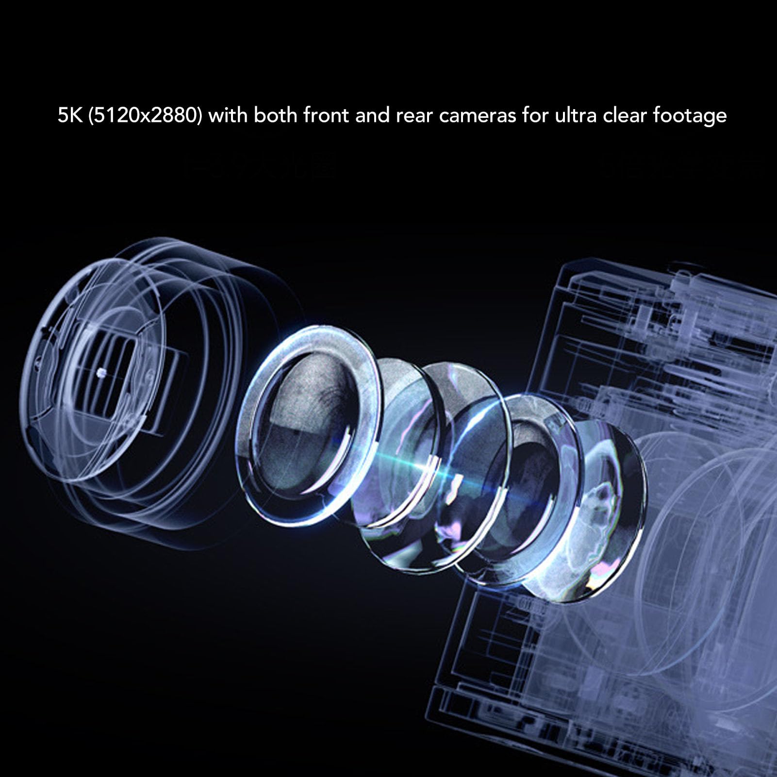 Registratore per Fotocamera Digitale, Videocamera Full HD 5K, Videocamera Touch Screen 16X Anteriore 12MP Posteriore 10X per Fotografia Viaggi Bambini Adolescenti Adulti