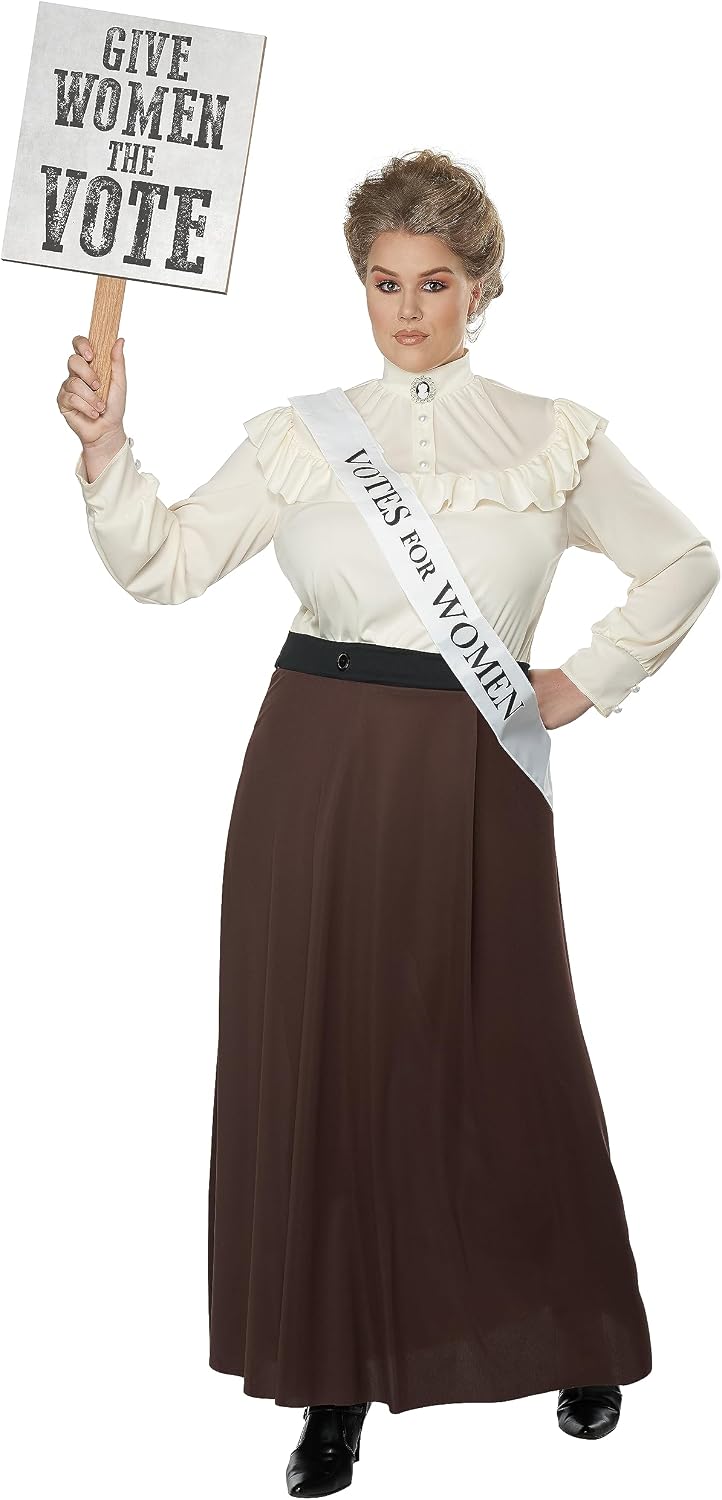 California Costumes Women's Plus Size English Suffragette Costume
