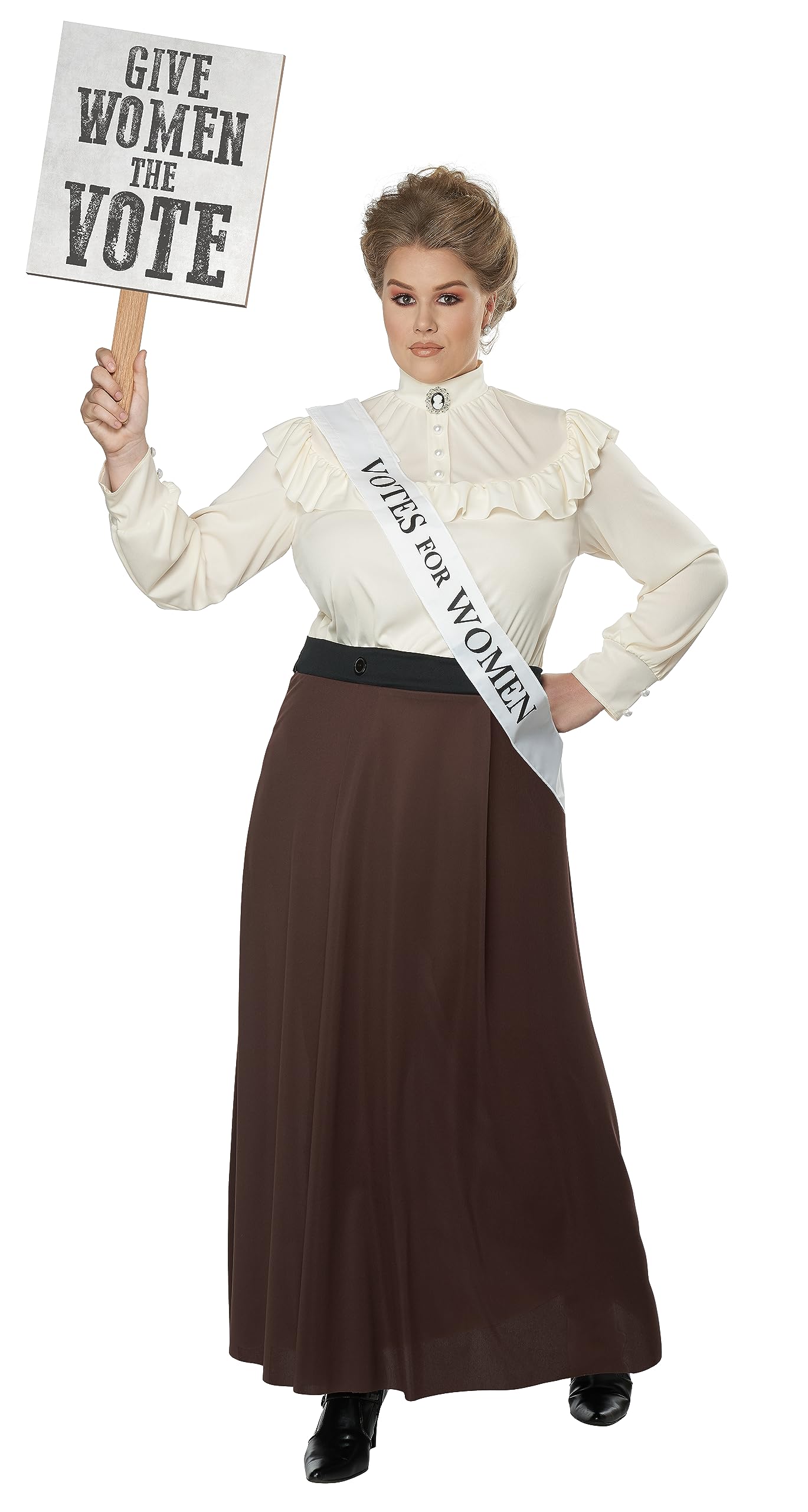 California Costumes Women's Plus Size English Suffragette Costume 
