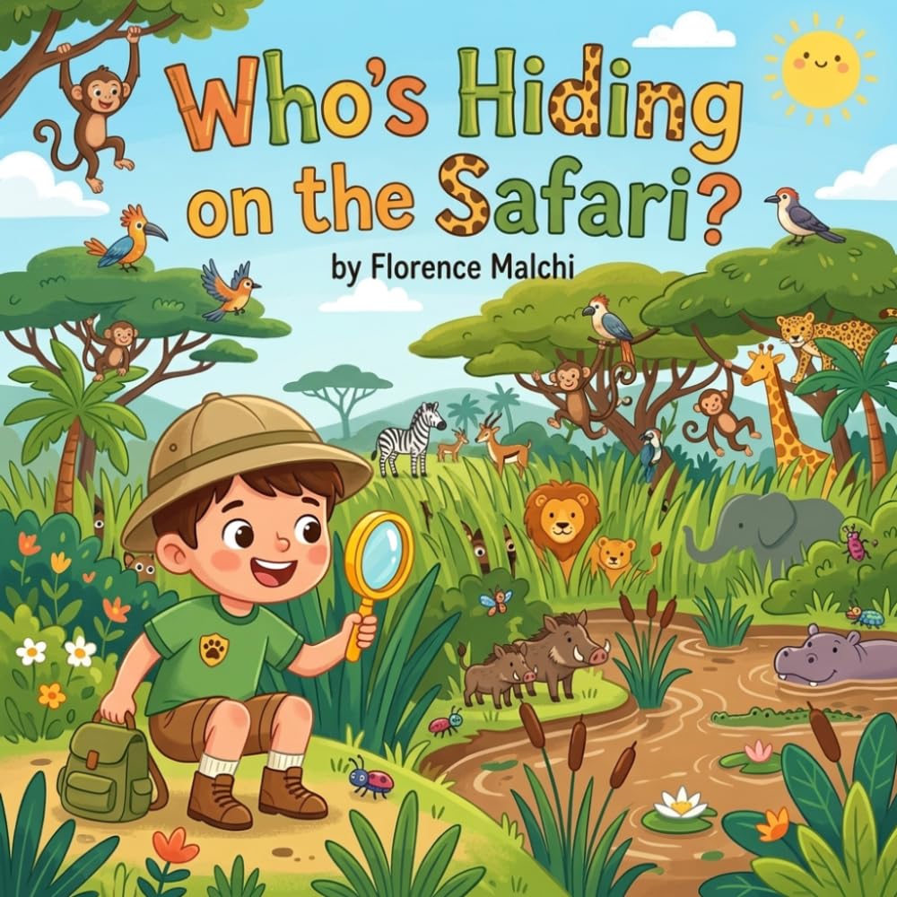 Who's Hiding on the Safari?: A Fun Interactive Hide and Seek Animal Book for Toddlers and Preschoolers: 8 (Search and Find Adventures)