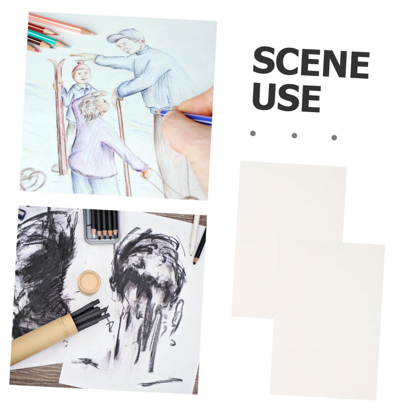 UTHCLO 50 Piezas Xuan Paper Doble para Caligrafía y Pintura con Pincel Papel de Arroz Grueso para Escritura Dibujo y Práctica Artística para Estudiantes y Artistas
