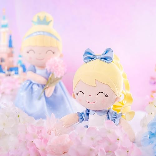 Miniatura 7 de Gloveleya Muñecas de princesa para niñas, juguete para el primer bebé, regalo de felpa suave, muñeca de princesa Manor Alice Blue de 16 pulgadas