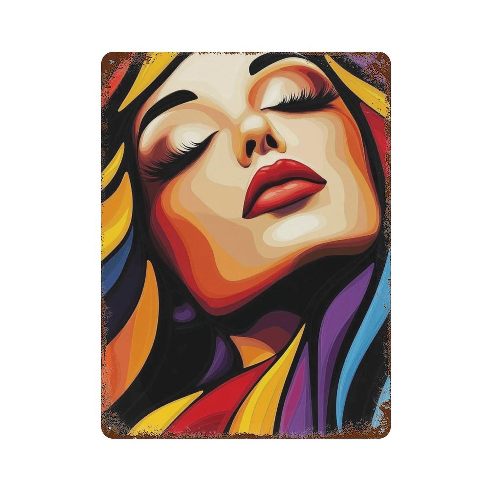 YHGERTKU Flowing Pop 02 Wall Art Retro Iron Vintage Metal Tin Sign Poster Modern Decor for Living Rooms Gift 40x30cm