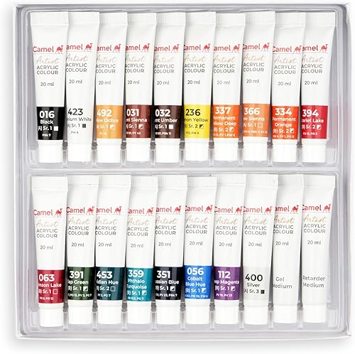 Miniatura 2 de Kokuyo Camlin Artist - Colores acrílicos - 18 tonos, 0.7 onzas líquidas