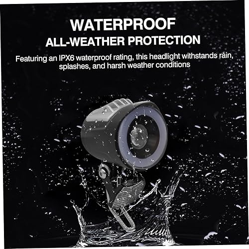 Miniatura 6 de Faro delantero impermeable ajustable súper brillante luz de bicicleta, 6-48V con línea de 19.7 in para ciclismo, pesca, correr, senderismo