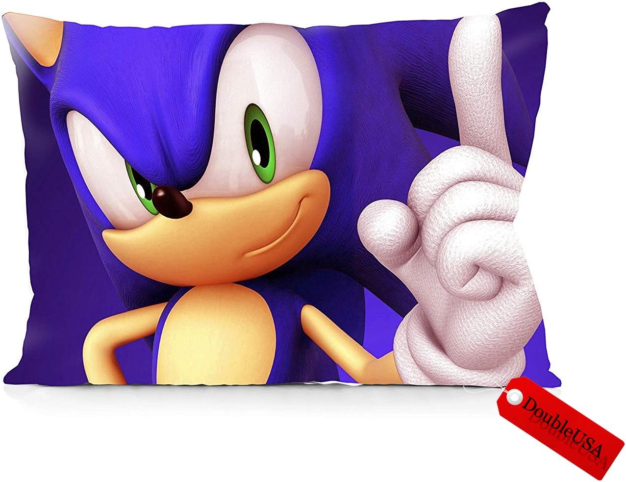 DoubleUSA The Hedgehog Pillowcases Both Sides Print Zipper Pillow Covers 20"x30"