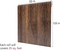 Vista 7 de Decotalk Papel de contacto de grano de madera, papel tapiz autoadhesivo extraíble de madera marrón, papel de contacto para encimeras, papel tapiz