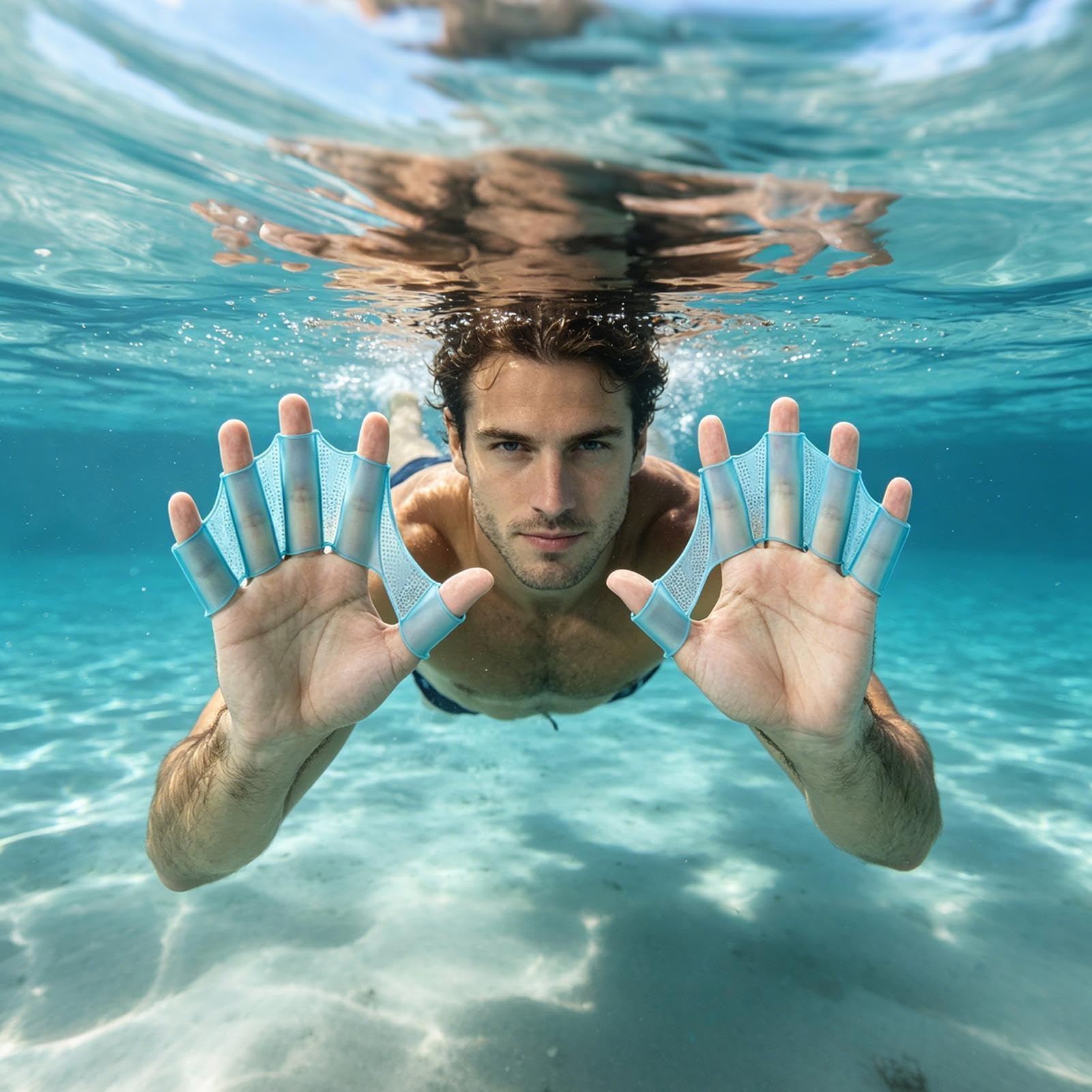 Gants de natation palmés | Palmes imperméables en silicone pour débutants, enfants, adultes, plongée avec tuba, camp d'été, entraînement de gym