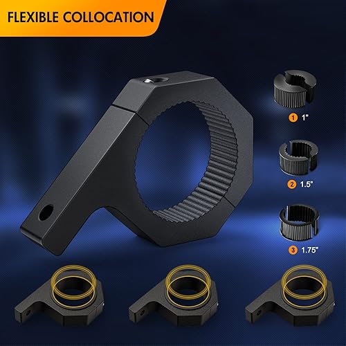 Miniatura 3 de GOOACC 2 cápsulas LED de triple fila de 60 W y 4 pulgadas, soporte de montaje de luz antiniebla, abrazadera de tubo de barra horizontal, iluminación