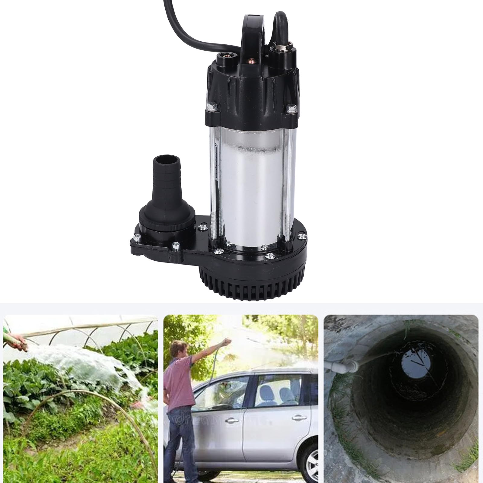 Pompa Sommergibile, Pompa Solare per Acqua DC24V in Acciaio Inossidabile 260 W con Motore in Rame, Uscita 1 Pollice 1,5 Pollice 2 Pollice, Pompe Sommerse Solari per Pozzi
