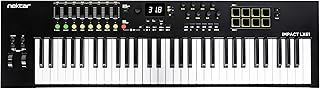 Nektar Impact LX61 mk3 MIDI Keyboard Controller | 61 Key Velocity-Sensitive Keyboard with DAW Integration, Pads, Faders, E...