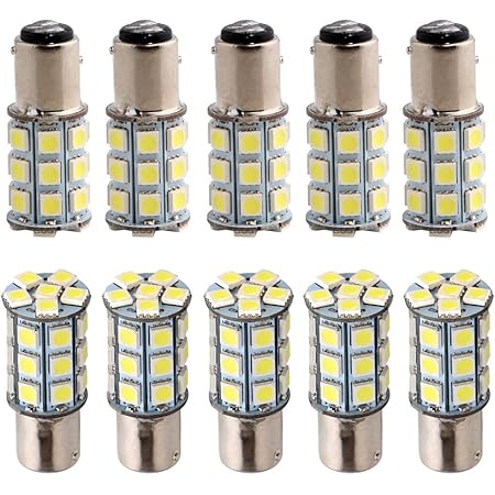 Amazon Com Everbrightt 10 Pack White S25 5050 1157 27smd Led Replacement Bulb For Rv Camper Suv Mpv Car Turn Tail Signal Bulb Brake Light Lamp Backup Lamps Bulbs High Lums Dc 12v Automotive
