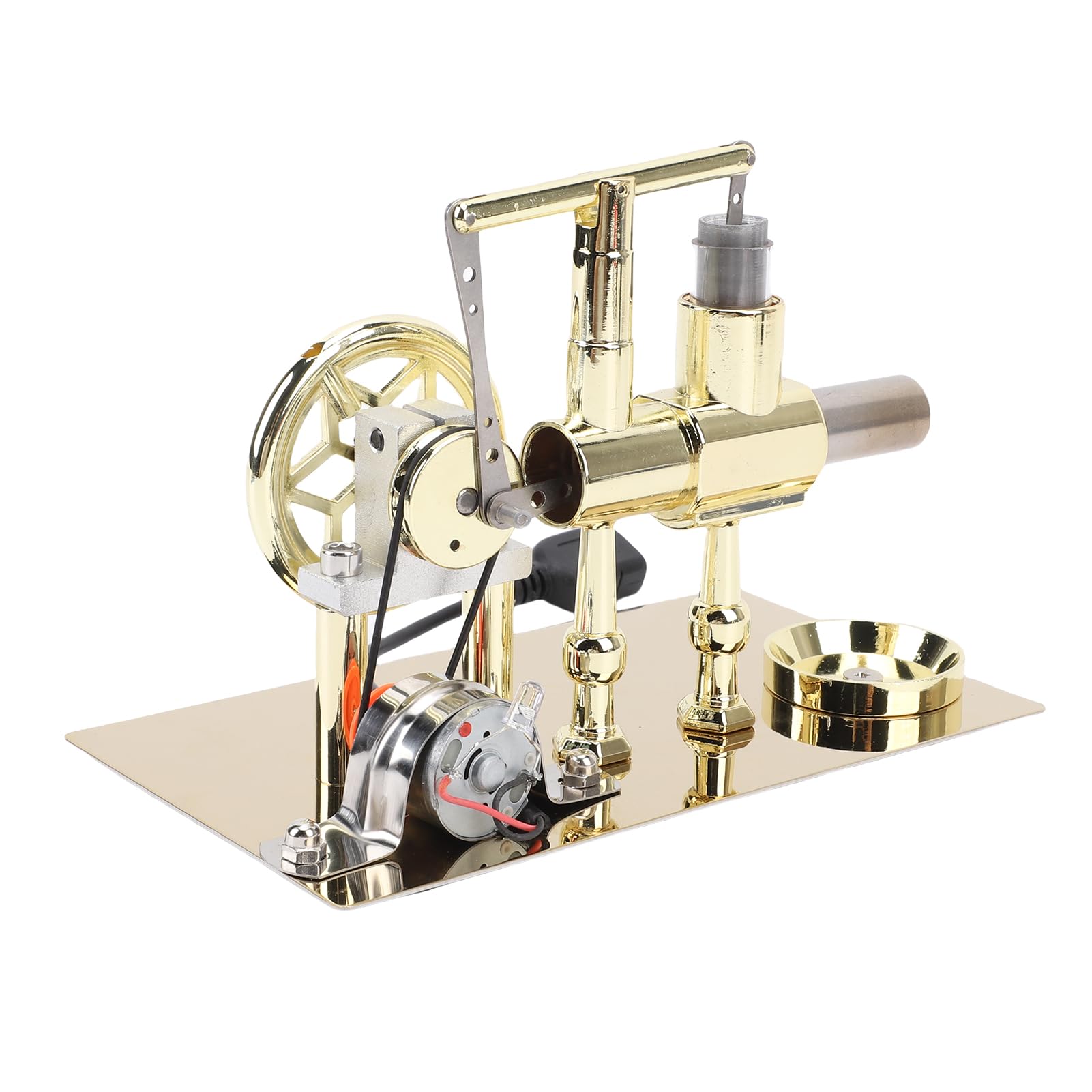 Tbest Modello di Motore Stirling con Luce LED Generatore di Calore Modello di Motore Kit Didattico per Adulti Giocattolo Educativo da Tavolo Modalità Stirling Principale del Corpo del di Materiale del
