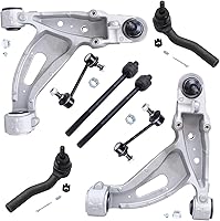 Vista 342 de Detroit Axle - Kit de suspensión frontal de 8 piezas para Dodge Journey 2009-2015, 2 brazos de control inferiores, 2 rótulas, 2 varillas