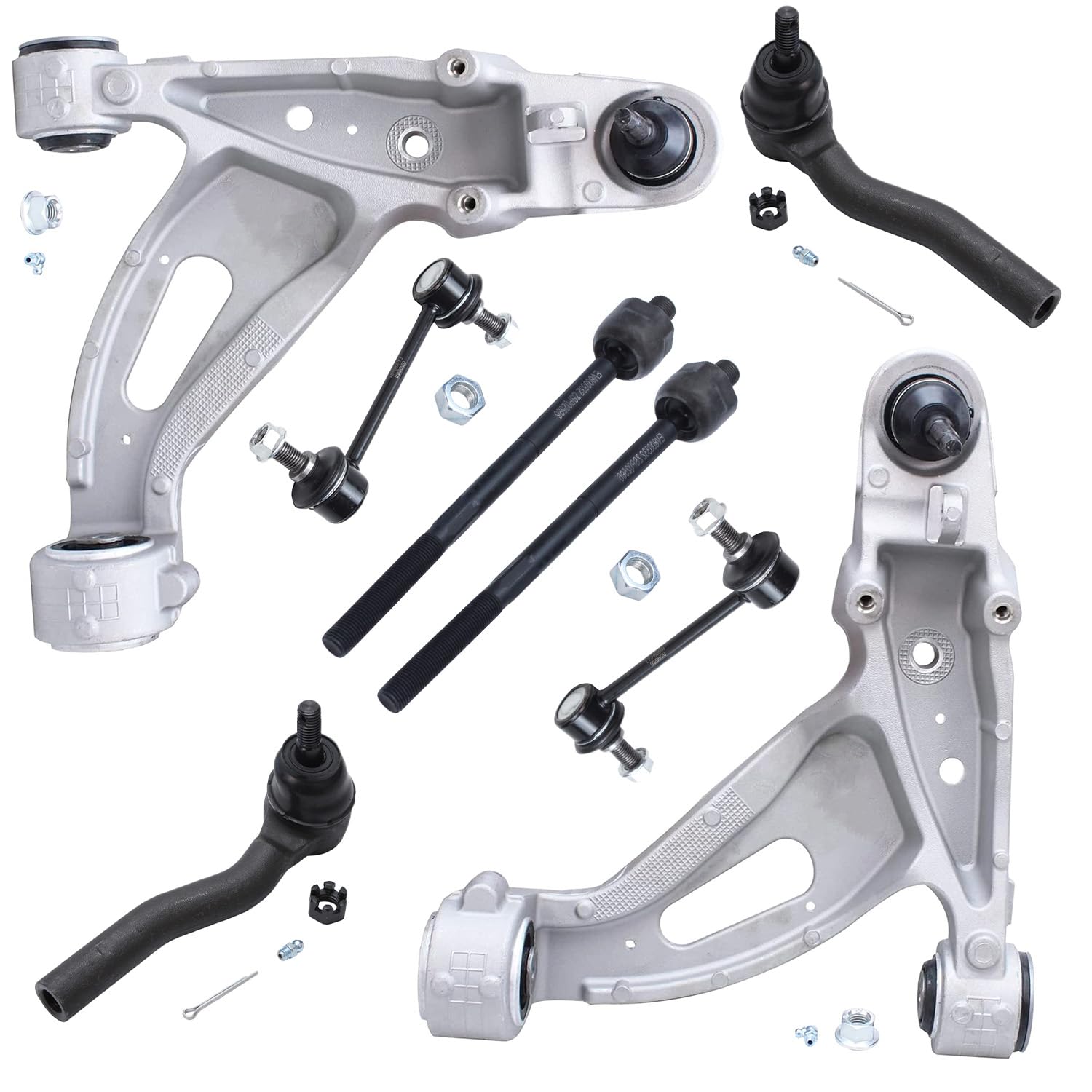 Detroit Axle - 8pc Front End Control Arms Kit for 03-07 Cadillac CTS, 4 Tie