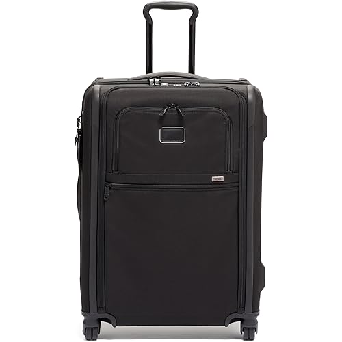 TUMI Short Trip Expandable 4-Wheeled Packing Case - Carry-On Suitcase with Combination Lock & Removable Garment Sleeve - Black