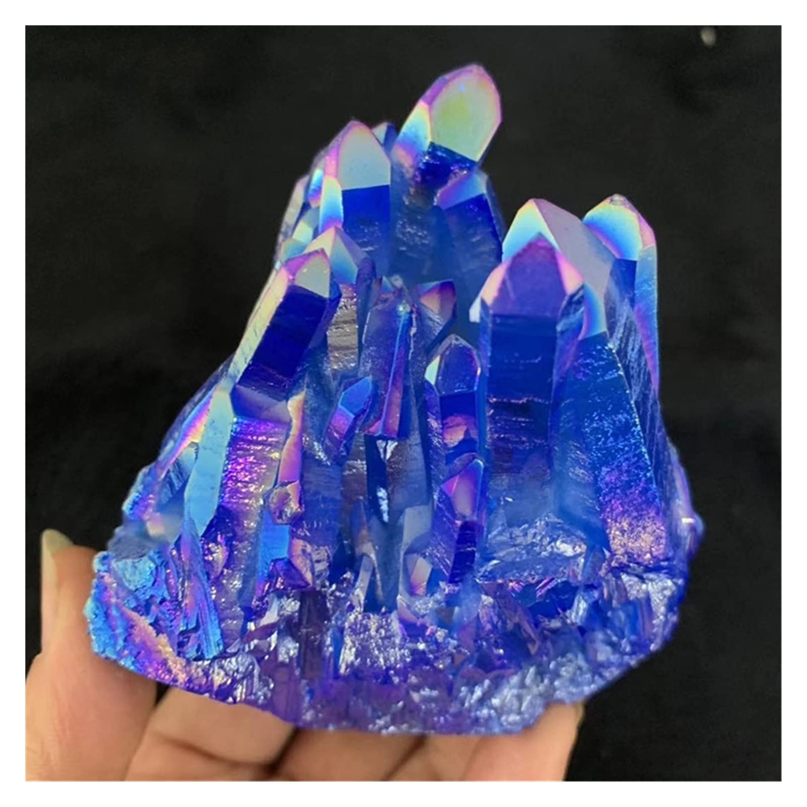 Amazon.co.jp: 天然ロッククリスタルクラスターカラフルなエンジェル