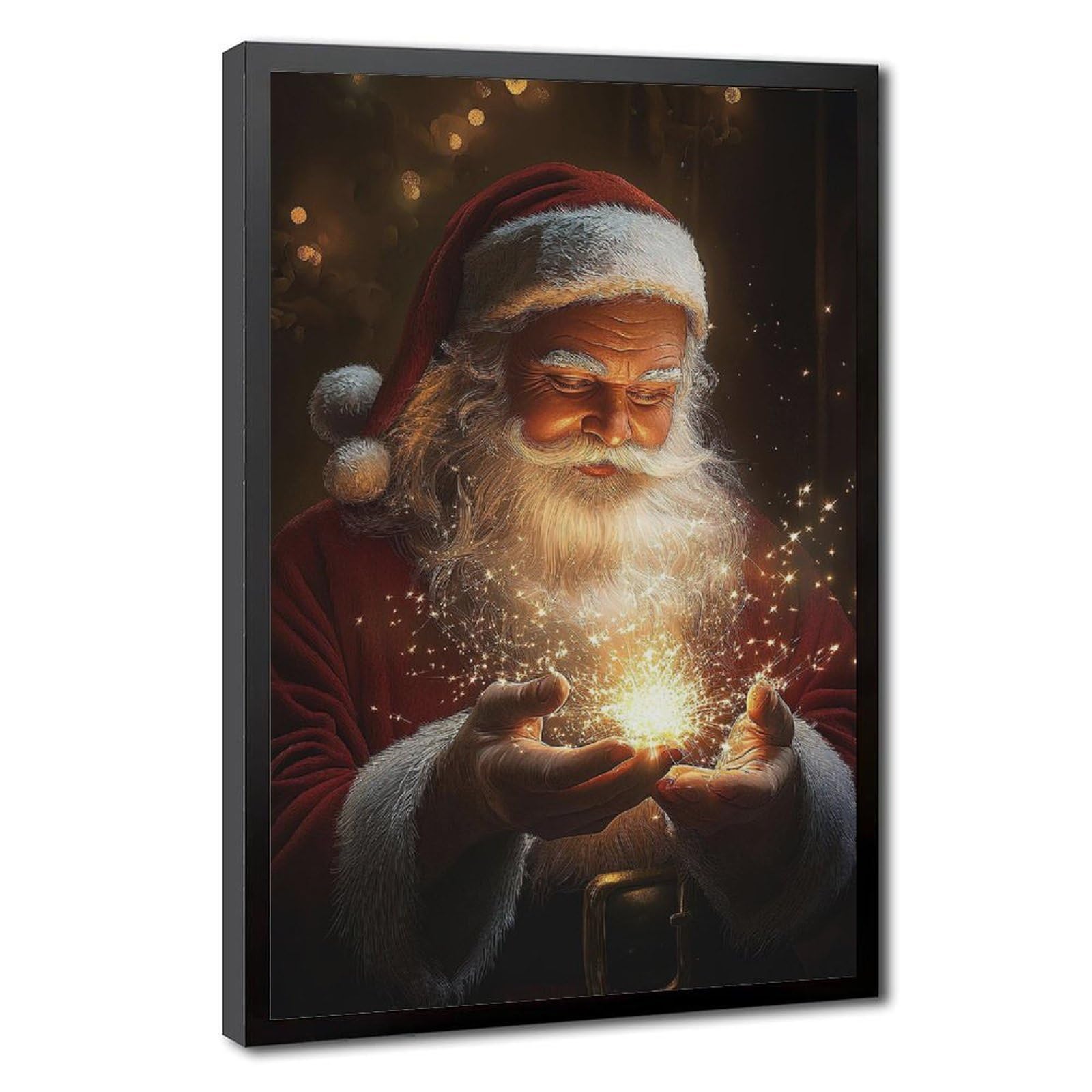 Bareronor Vintage Santa Claus Canvas Poster for Office Decor Gift