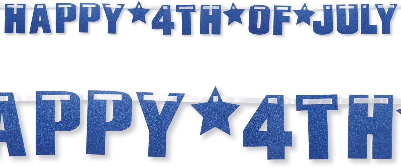 CoolGlow Creative Converting - Happy 4th of July Glitter Letter Banner