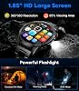 Reloj Inteligente Militar para Hombre Recibe/Haz Llamadas, Smartwatch Resistente con Pantalla HD de 1.85'' con Batería de 1000mAh/Linterna/Ritmo Cardíaco/Más de 110 Modos Deportivos, Seguimiento de Fitness Sumergible IP68 para Android iPhone 5