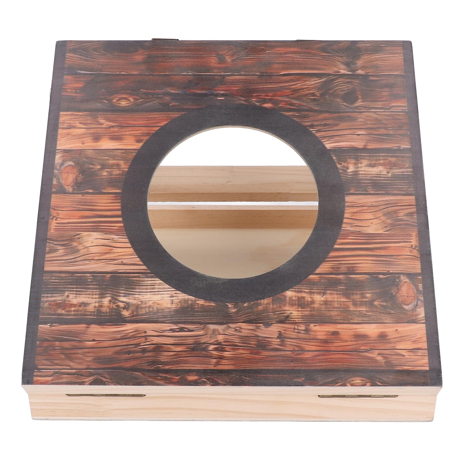 Cornhole Game Set Portable Foldable Interactive Water Bean Bag Toss Game for Party Camping Outdoor Backyard (Black Circle)