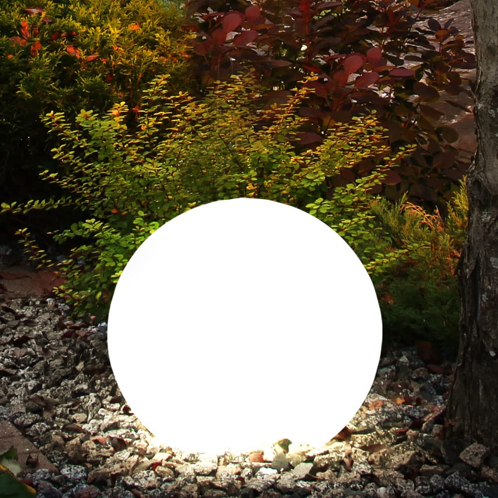 Solarleuchte Kugel Garten LED Gartendeko Solarkugel für Außen 20 cm Kugelleuchte Solar, Leuchtdauer ca. 6-8 Stunden, H 62 cm, 7er Set