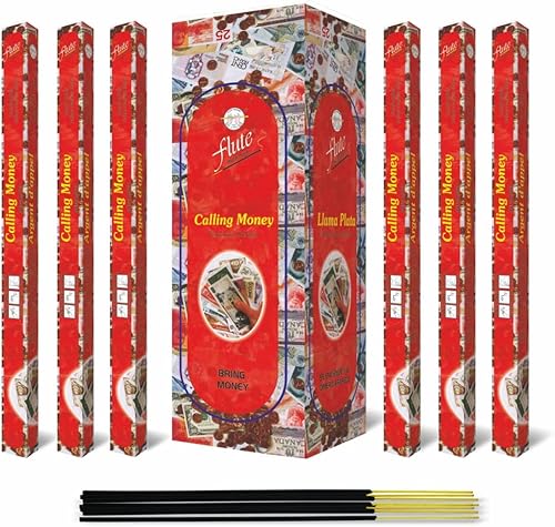 Flute Calling Money - Paquete de varillas de incienso fragantes de carbón, 200 varillas en total