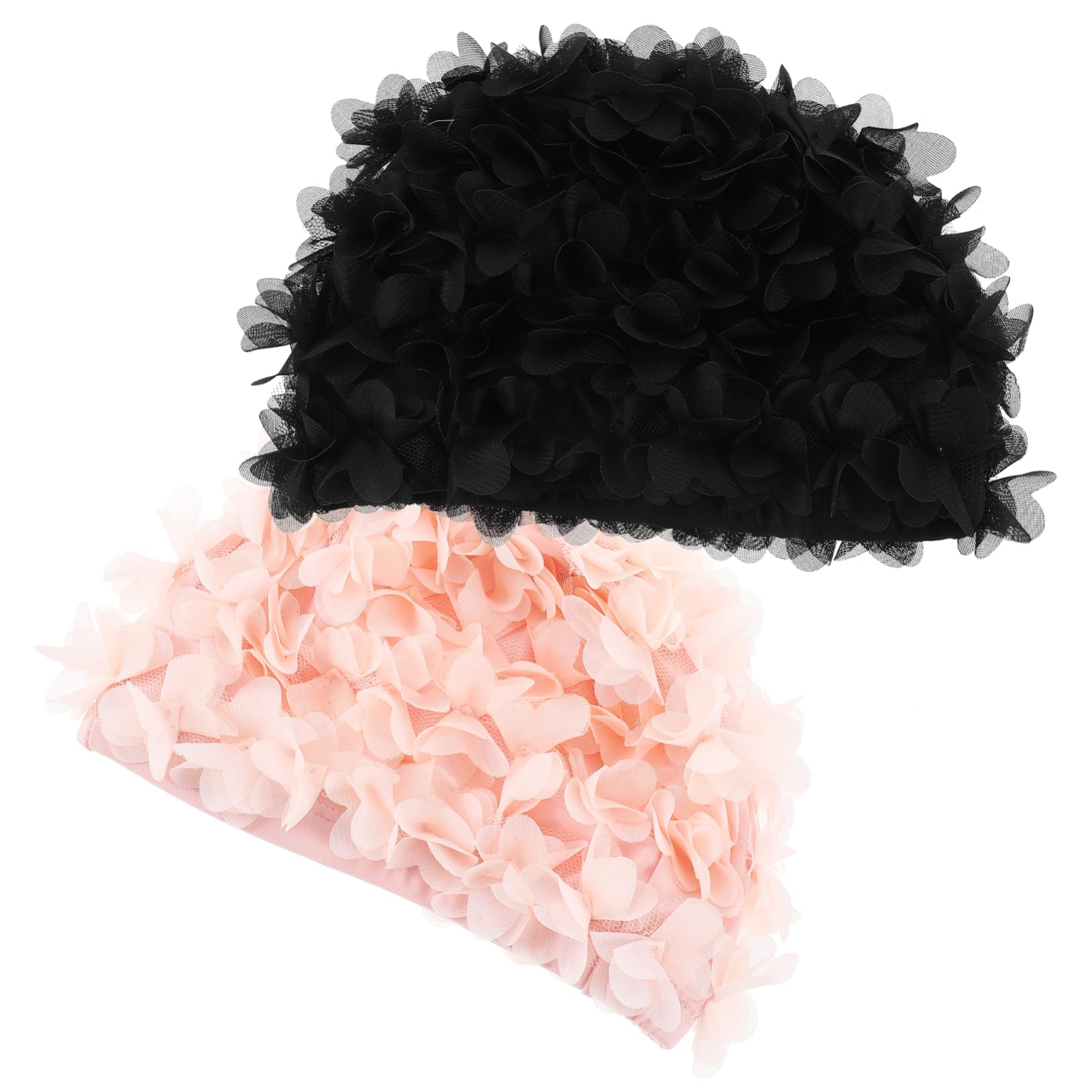 TOYANDONA 2piezas Gorros De Natación para Mujer Gorro De Natación Floral Pétalos Protector para Piscina Portátil y Elástico