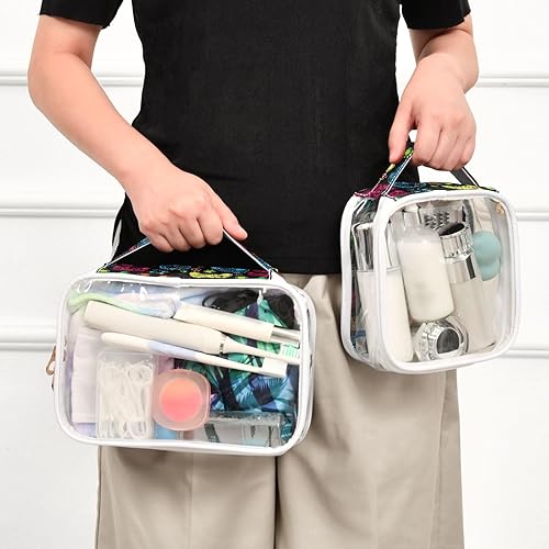 Miniatura 6 de Funny Game Controllers Gamepad Clear Toiletry Bag for Traveling,2 Pack Makeup Cosmetic Bag with Zipper,Travel Bag for Toiletries,Travel Essentials