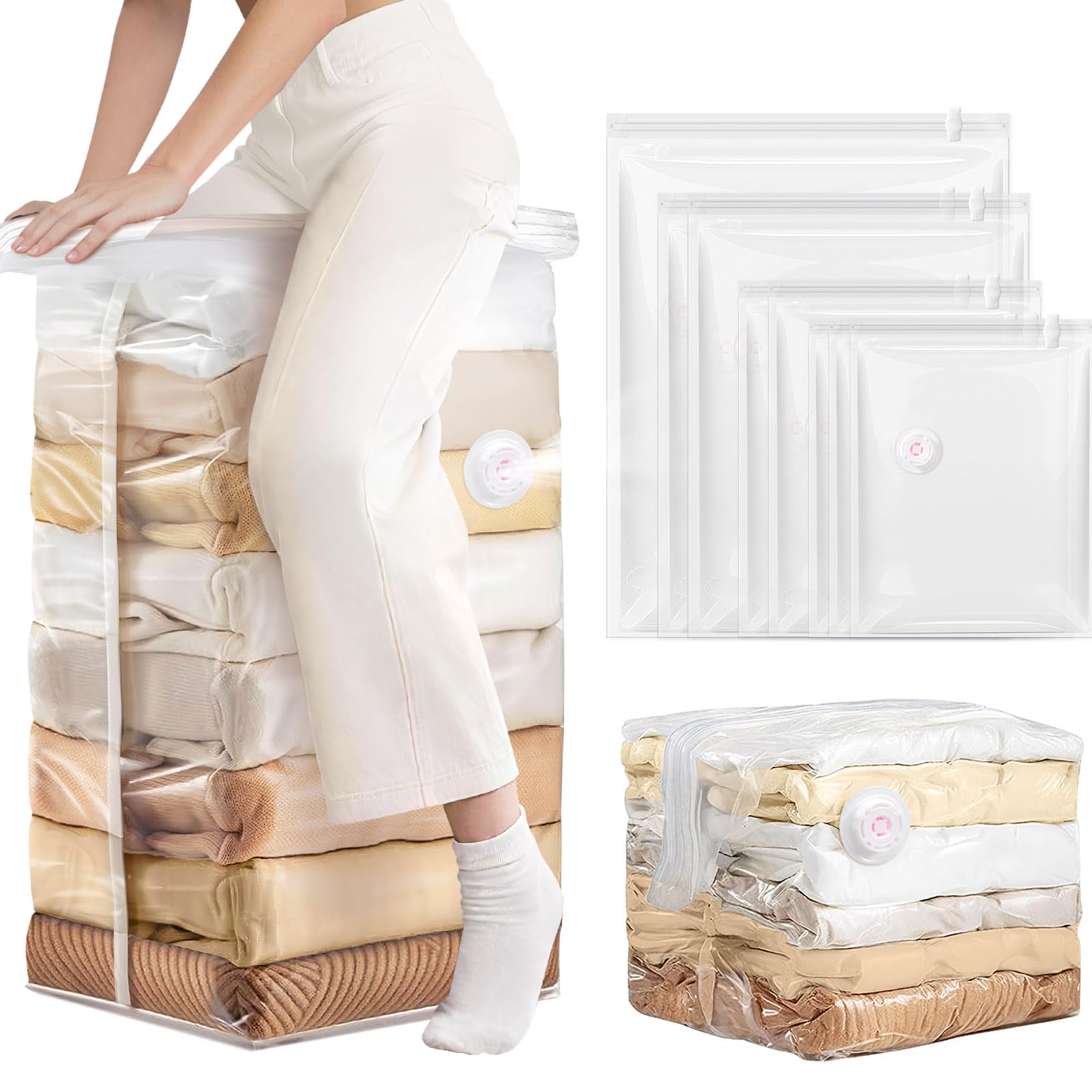 Sacs de rangement sous vide pour couvertures et essentiels de voyage polyvalents