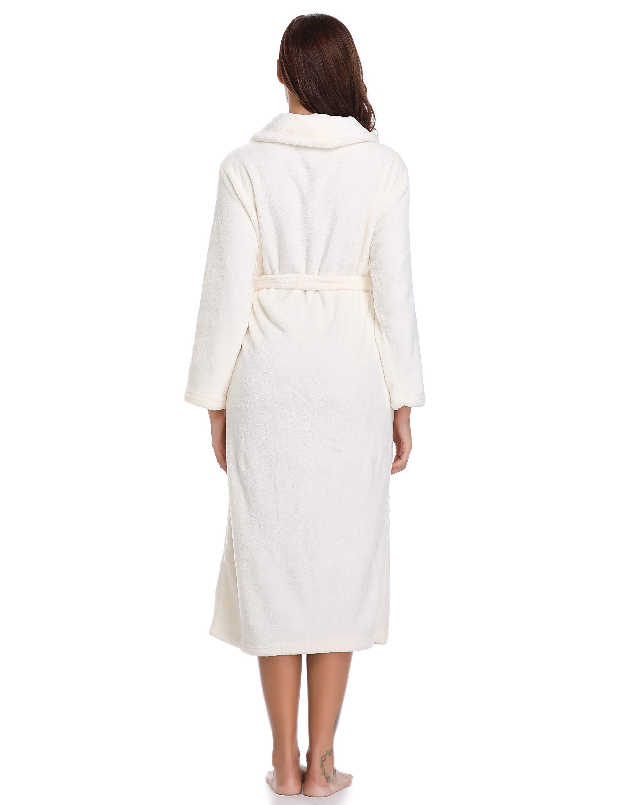 Vlazom Vestaglia Donna Invernale in Pile Morbido Accappatoio Elegante per Casa Natalizio