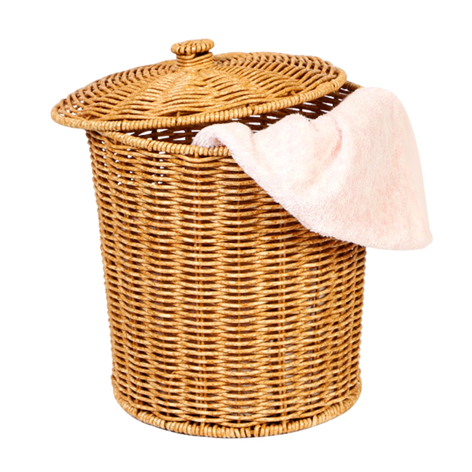 Panier en rotin de qualité STOBAZA avec couvercle pour un rangement durable