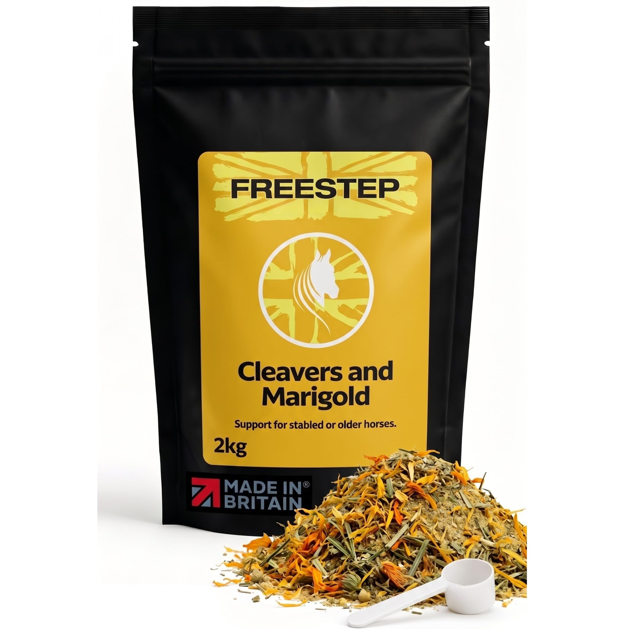 Freestep Marigold and Cleavers for Horses, Dried Herb Puffy Filled Leg Aid