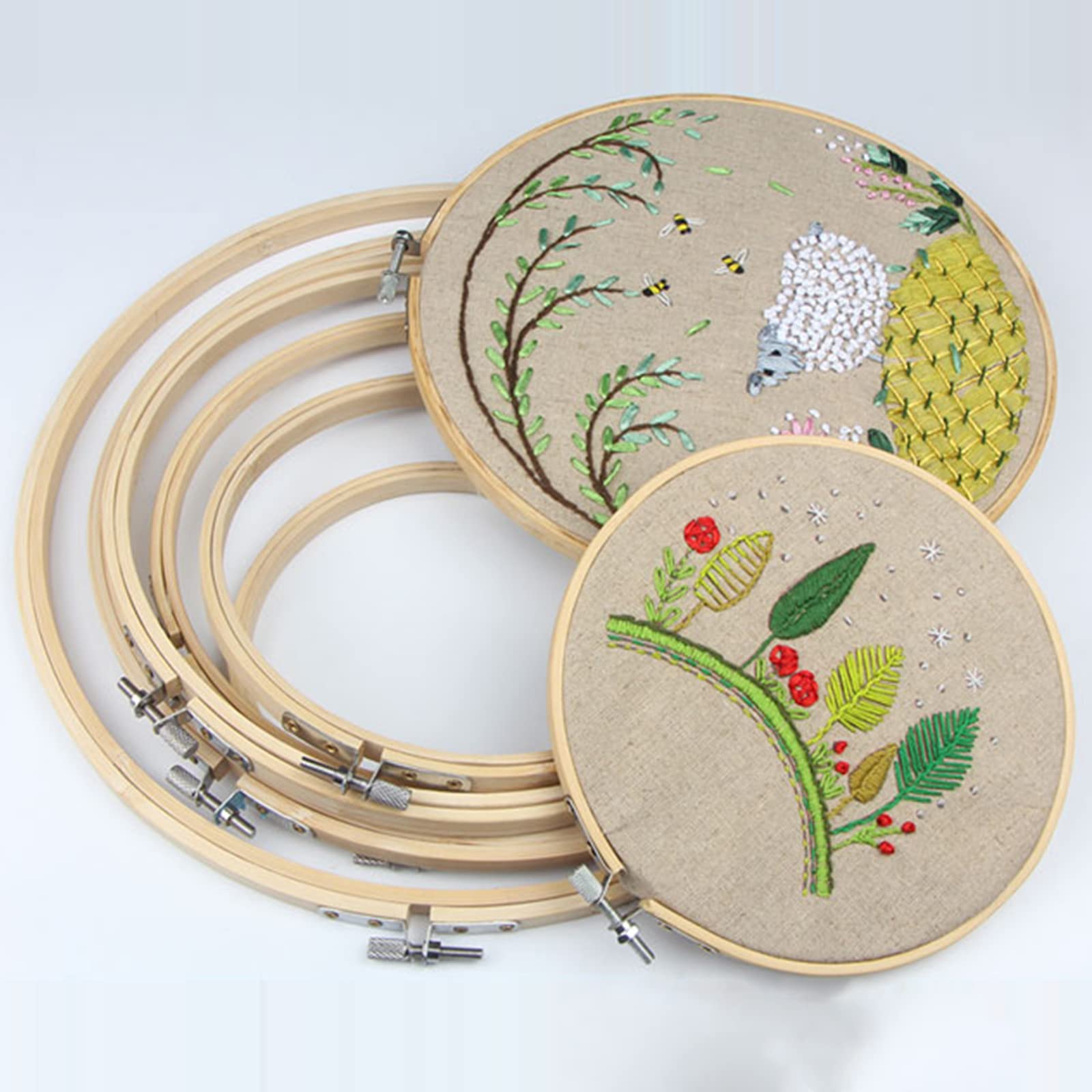 MRKU Soporte para aro de Bordado DIY, Kit de Costura para Punto de Cruz, Marcos, exquisitos y Suaves Anillos de Flores para Costura, Manualidades, Costura práctica y Adornos.