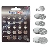 PoundMax AG1 / AG3 / AG4 / AG10 / AG13 Batteries 1.5v Alkaline Battery - 20 Count