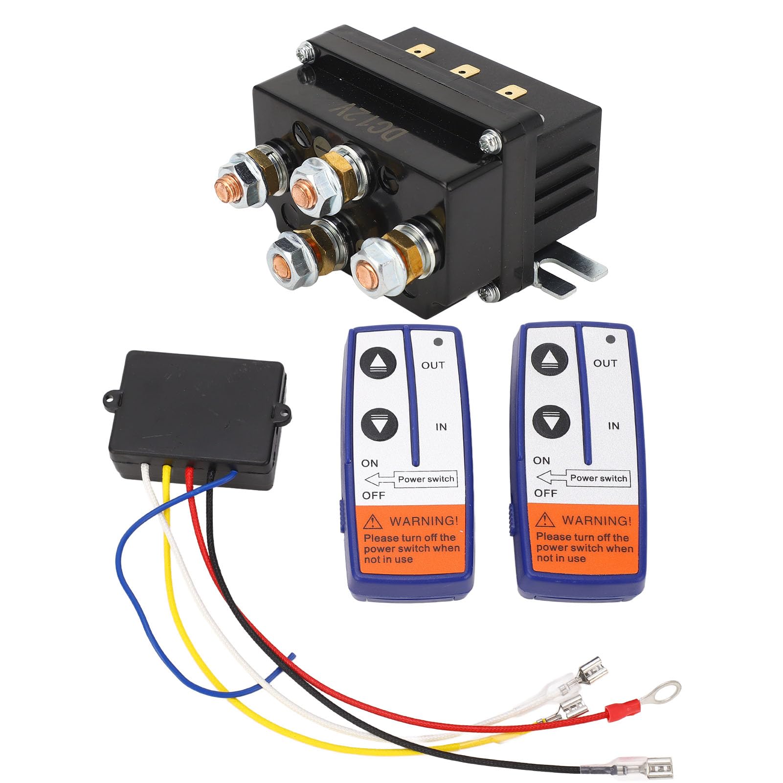 Kit Rel&egrave; Per Verricello 12V 250A Con Telecomando - Per ATV, Motorslitte, Trattori E Veicoli Multifunzione