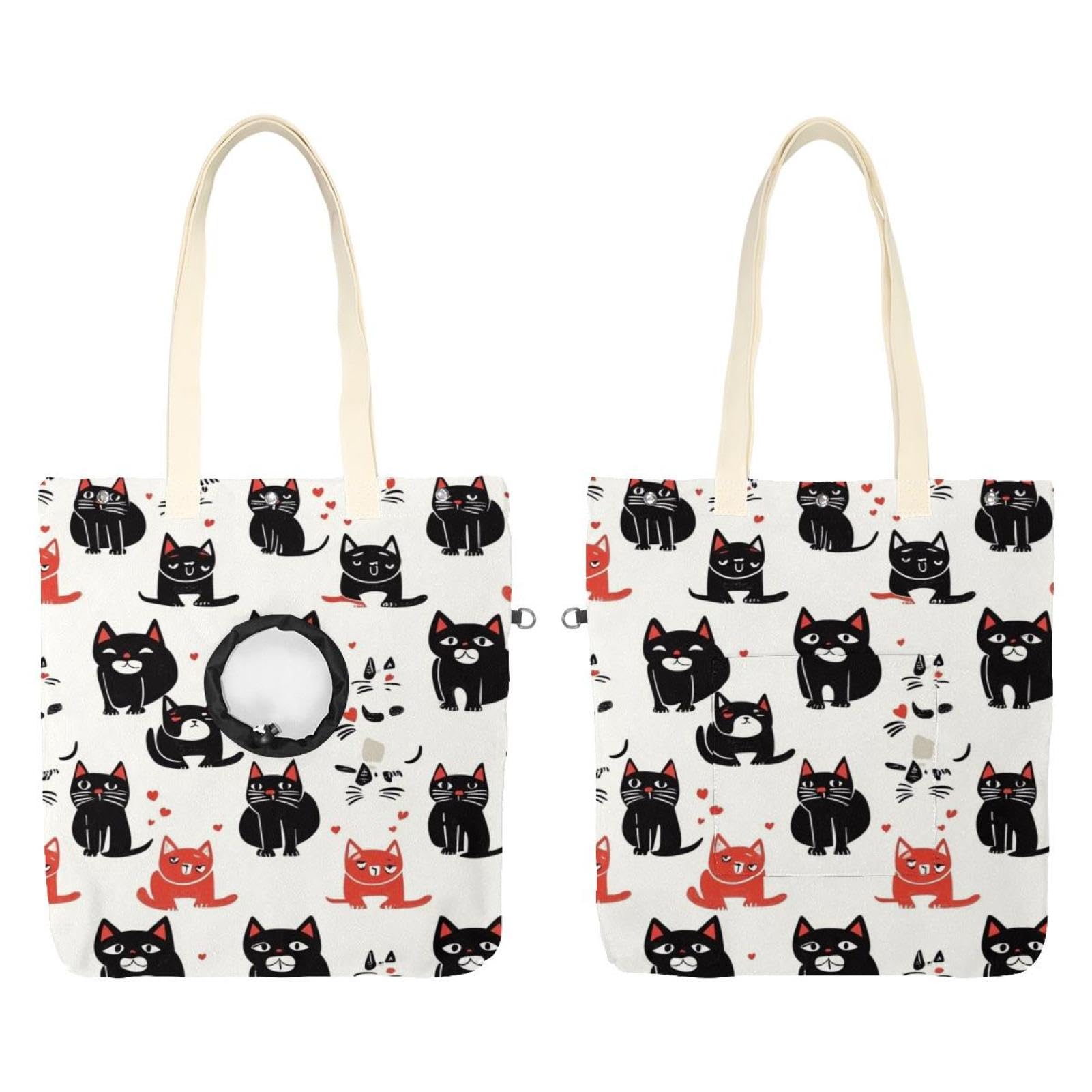 Bolsa de hombro de lona para perros pequeños y gatos en viajes al aire libre