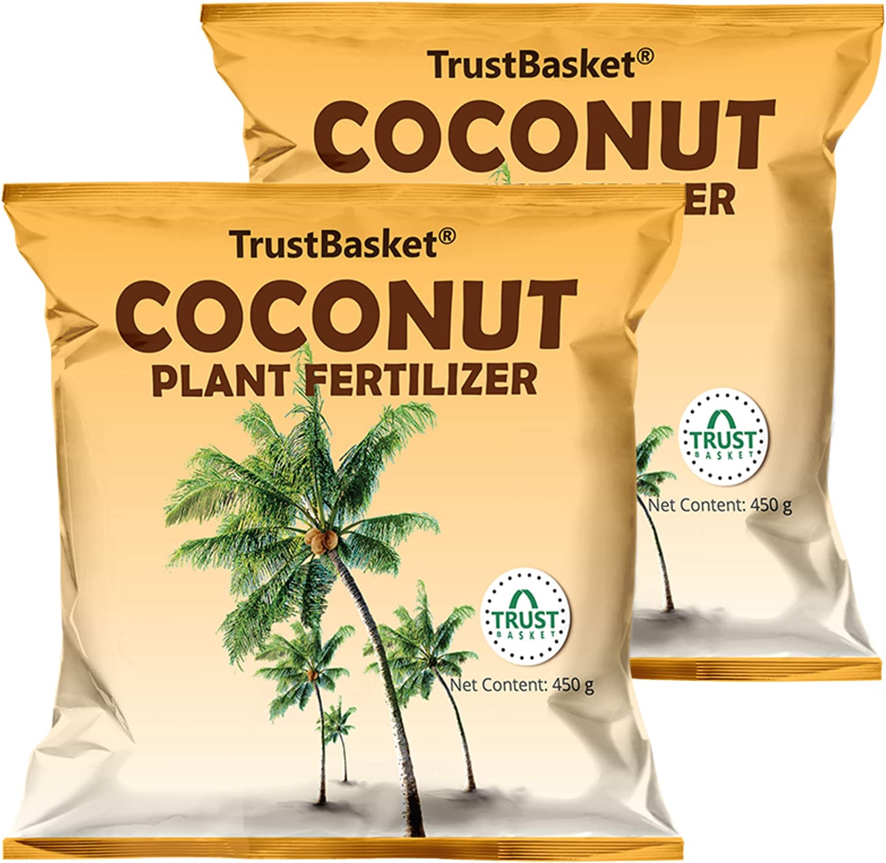 TrustBasket Coconut Plant Fertilizer (450 gm) - Set of 2 | Essential Organic Fertilizer for The Overall Growth of Coconut Trees | Combination of Macro & Micronutrients