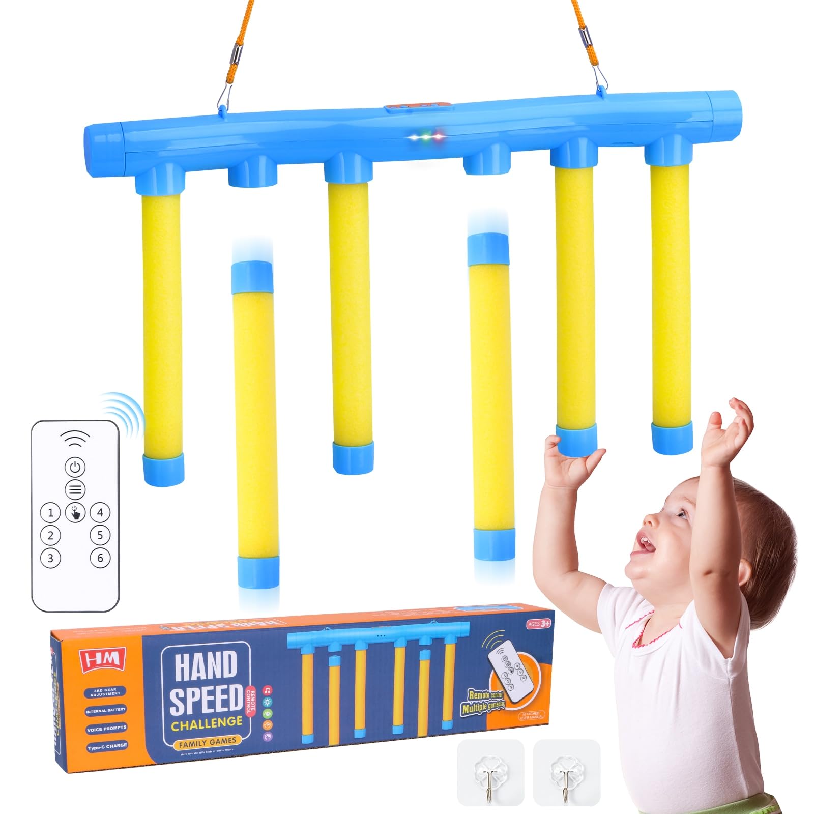 OCES Reflex Stick Game, Reflex Sticks Reaction Training Hand Speed Challenge Game, Upgrade Hand Eye Coordination Training Catching Toy Remote Control