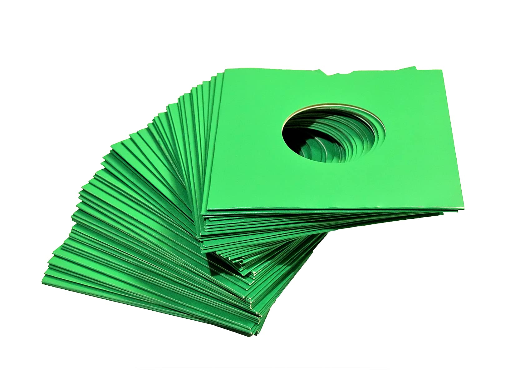 100 x 7" Record Vinyl Card Sleeves Masterbags In Red, White, Black, Blue (Green)