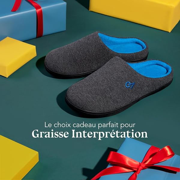 VeraCosy Hommes Chaussons à mémoire de forme bicolore - 4